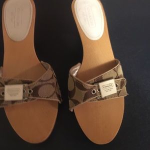 Coach wooden heels